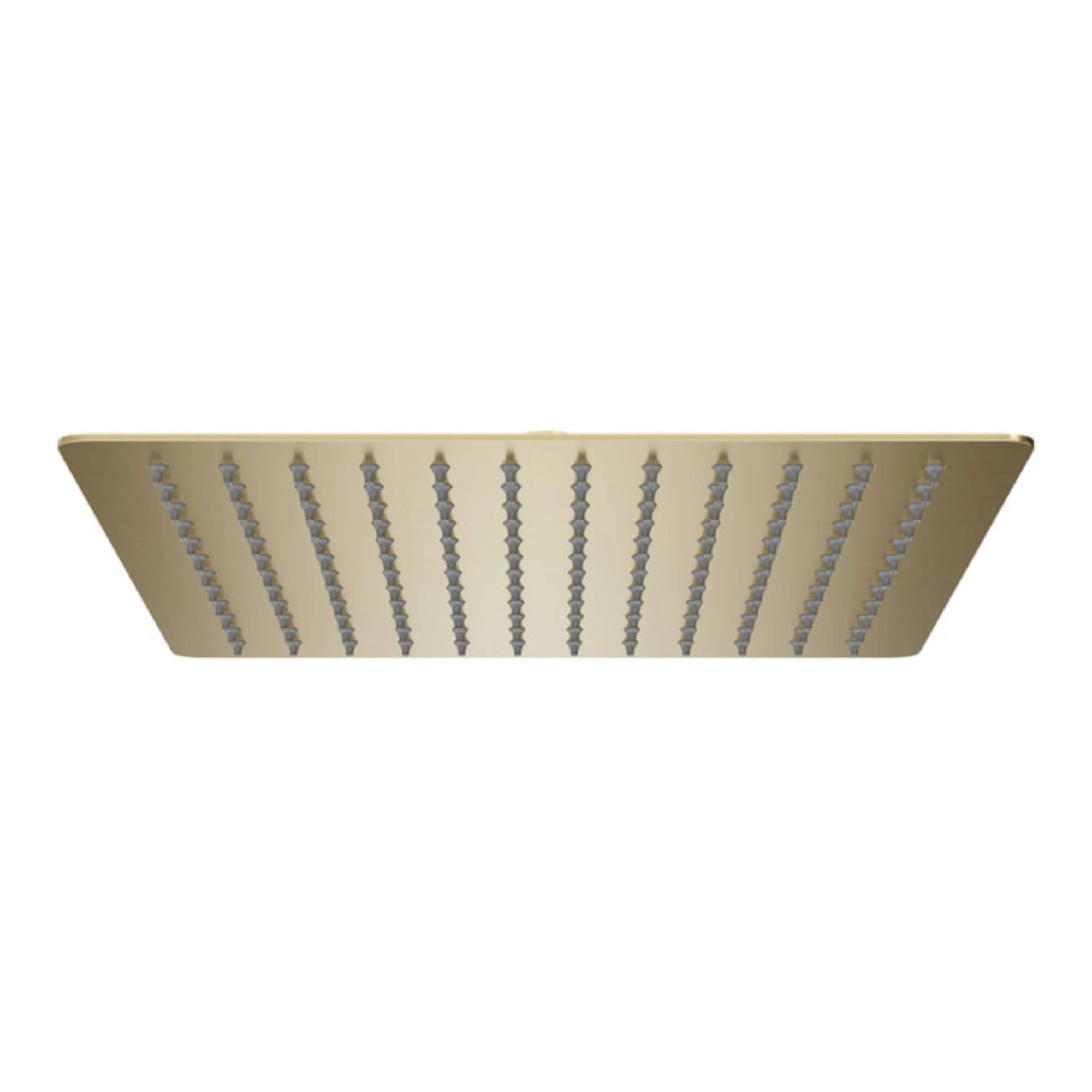 Square ultra slim shower head stainless steel 300mm - brushed brass - Image 3