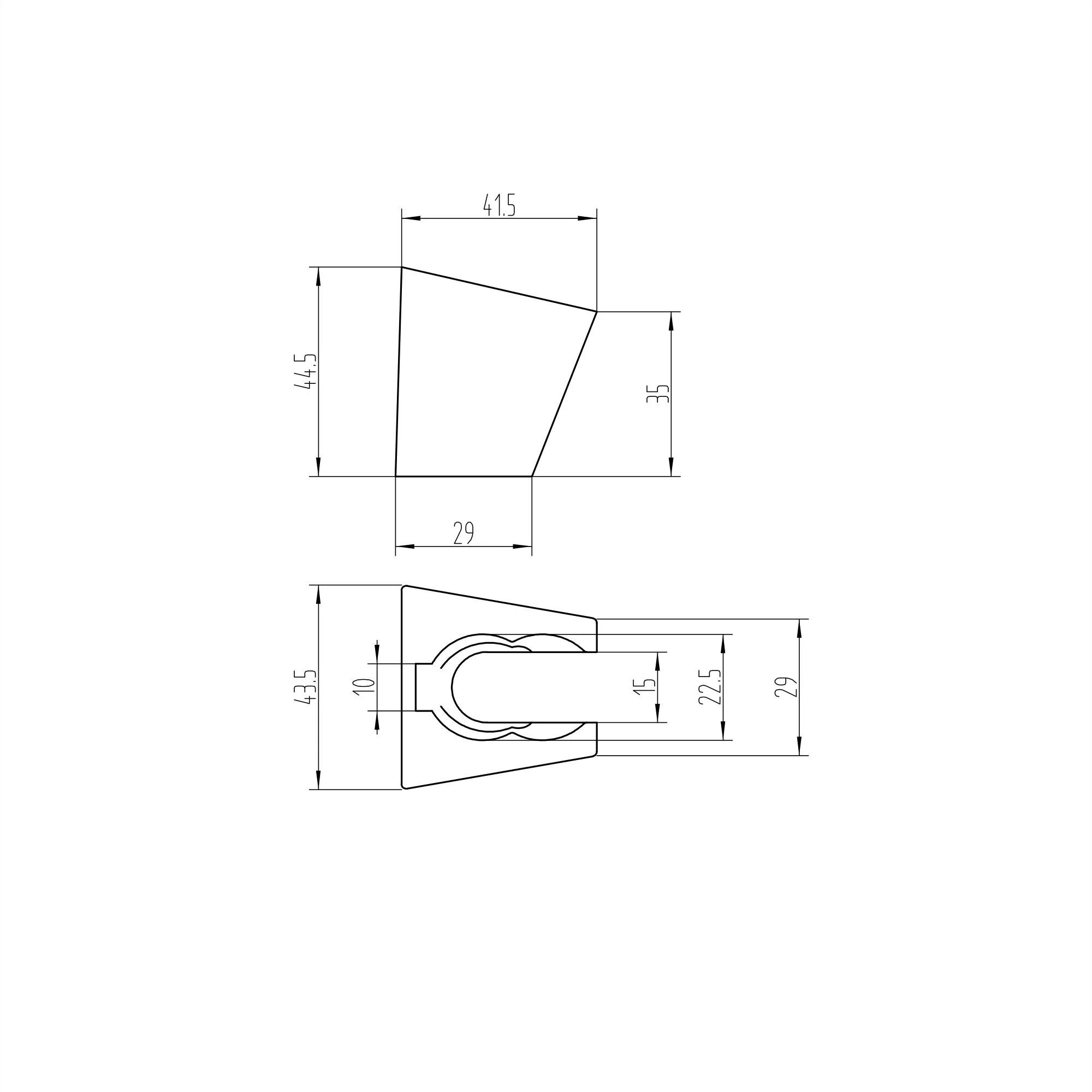 Standard wall bracket for shower heads - brushed brass - Image 2