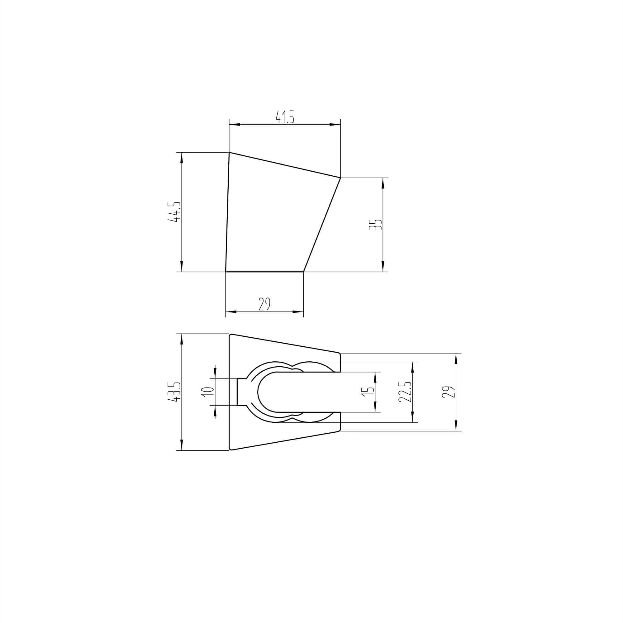 Standard wall bracket for shower heads - matt black - Image 2