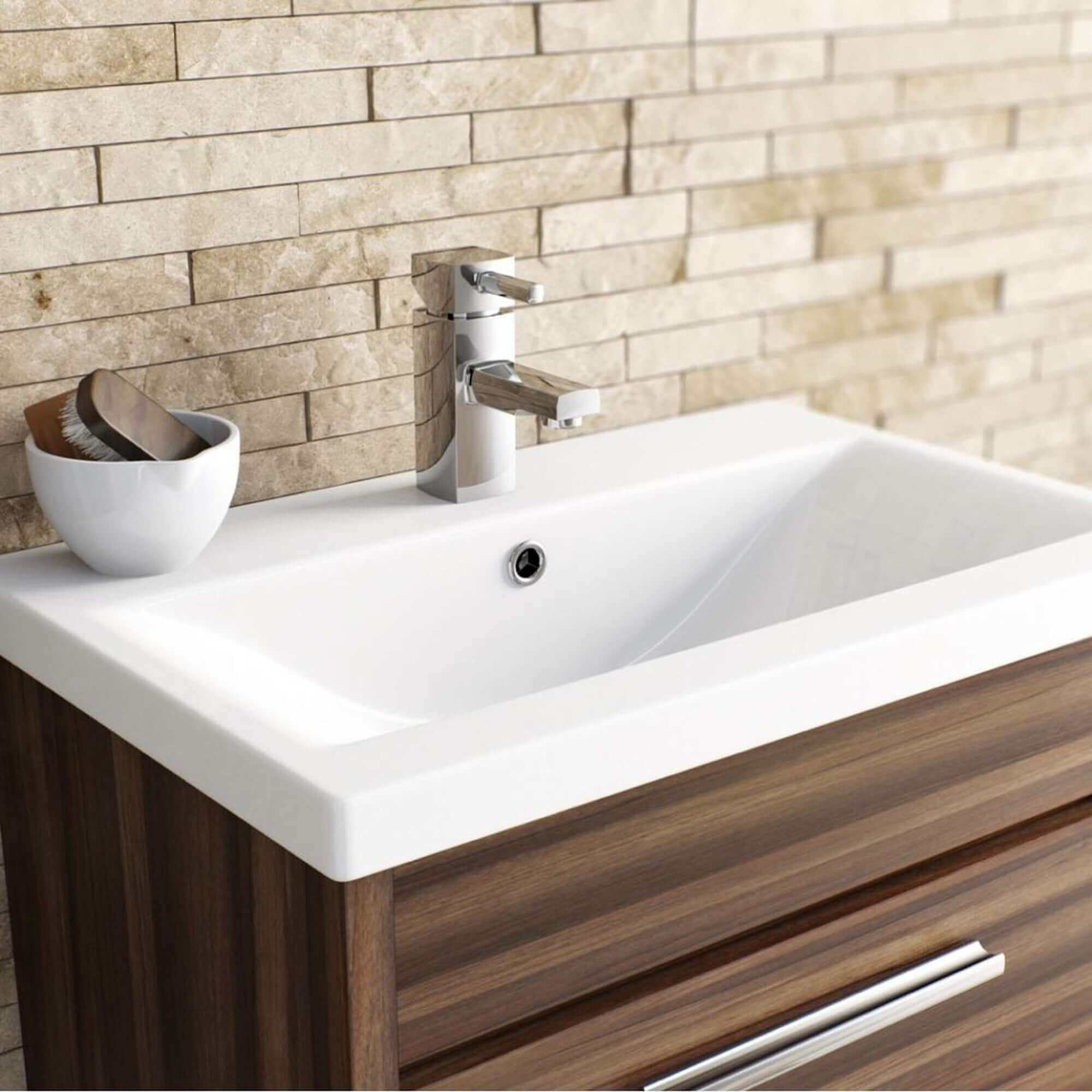 Stella contemporary basin mixer tap angular shape - chrome - Image 4