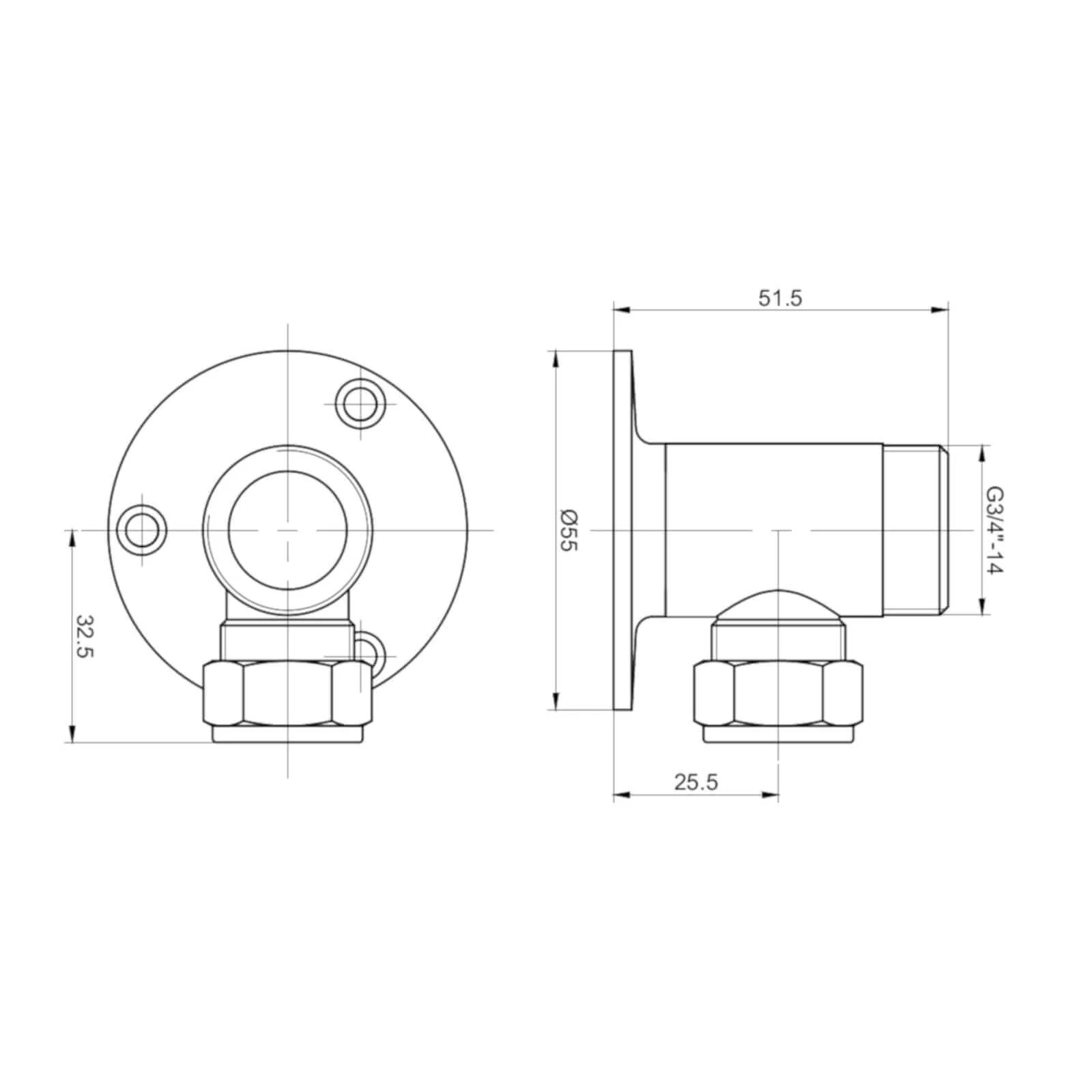 Surface mounted pipework fittings - chrome - Image 5