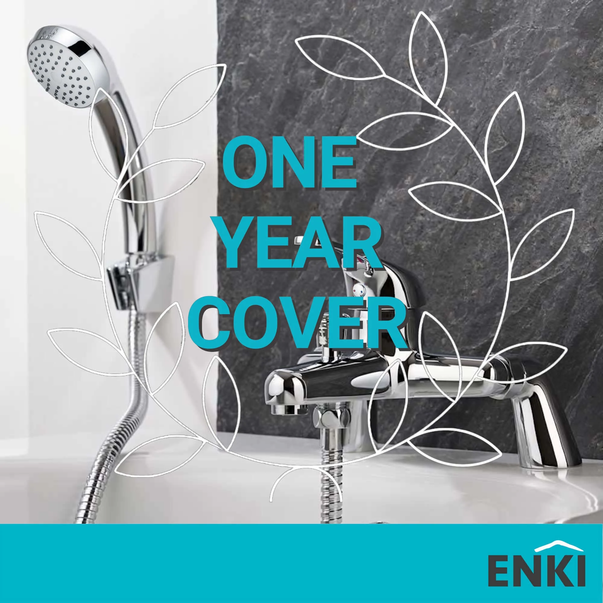 Tate bath shower mixer tap - chrome - Image 5