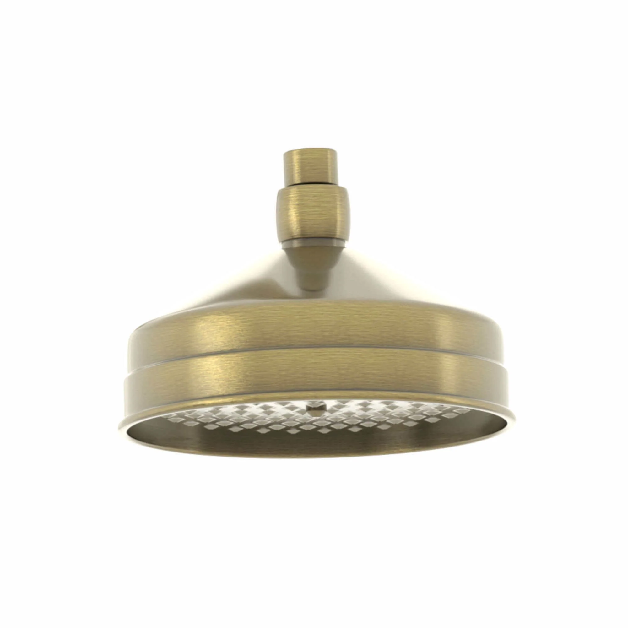 Traditional Ceiling Fixed Apron Brass Shower Head 6" With 180mm Ceiling Shower Arm - Antique Brass - Image 3