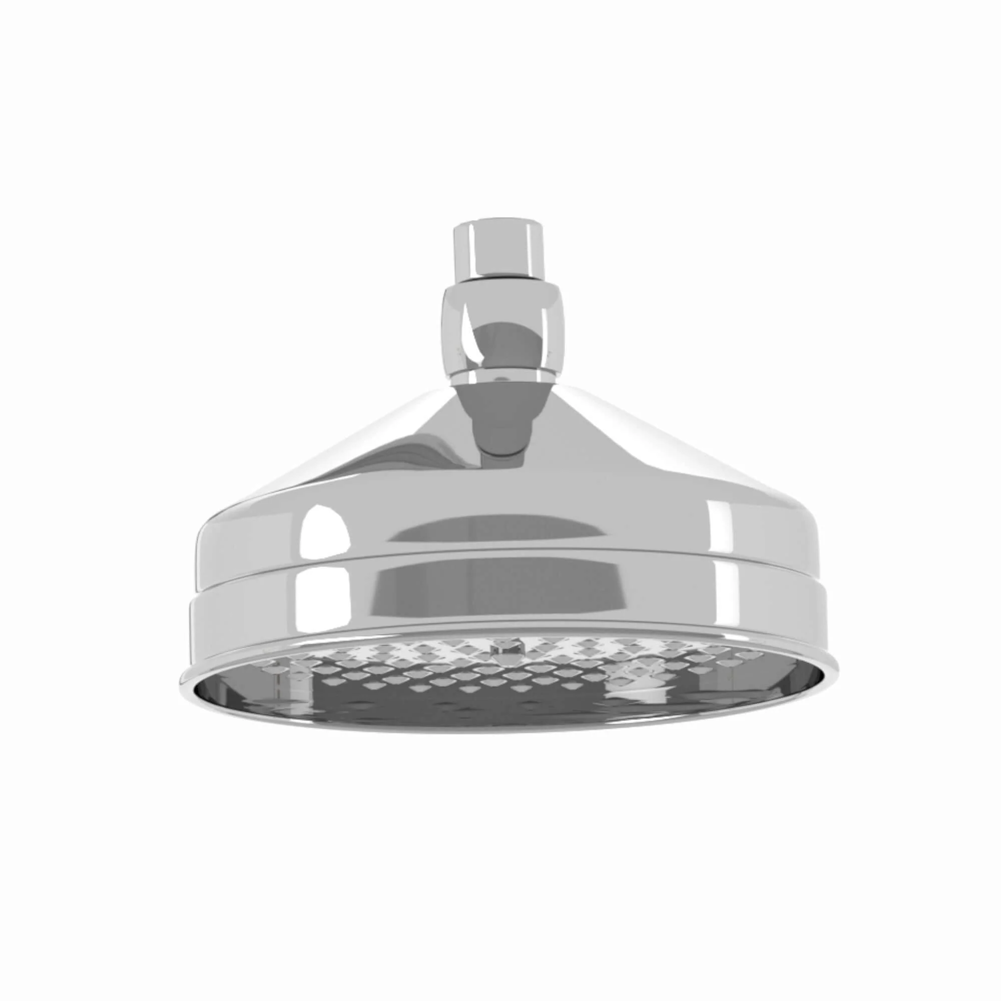 Traditional Ceiling Fixed Apron Brass Shower Head 6" With 180mm Ceiling Shower Arm - Chrome - Image 5