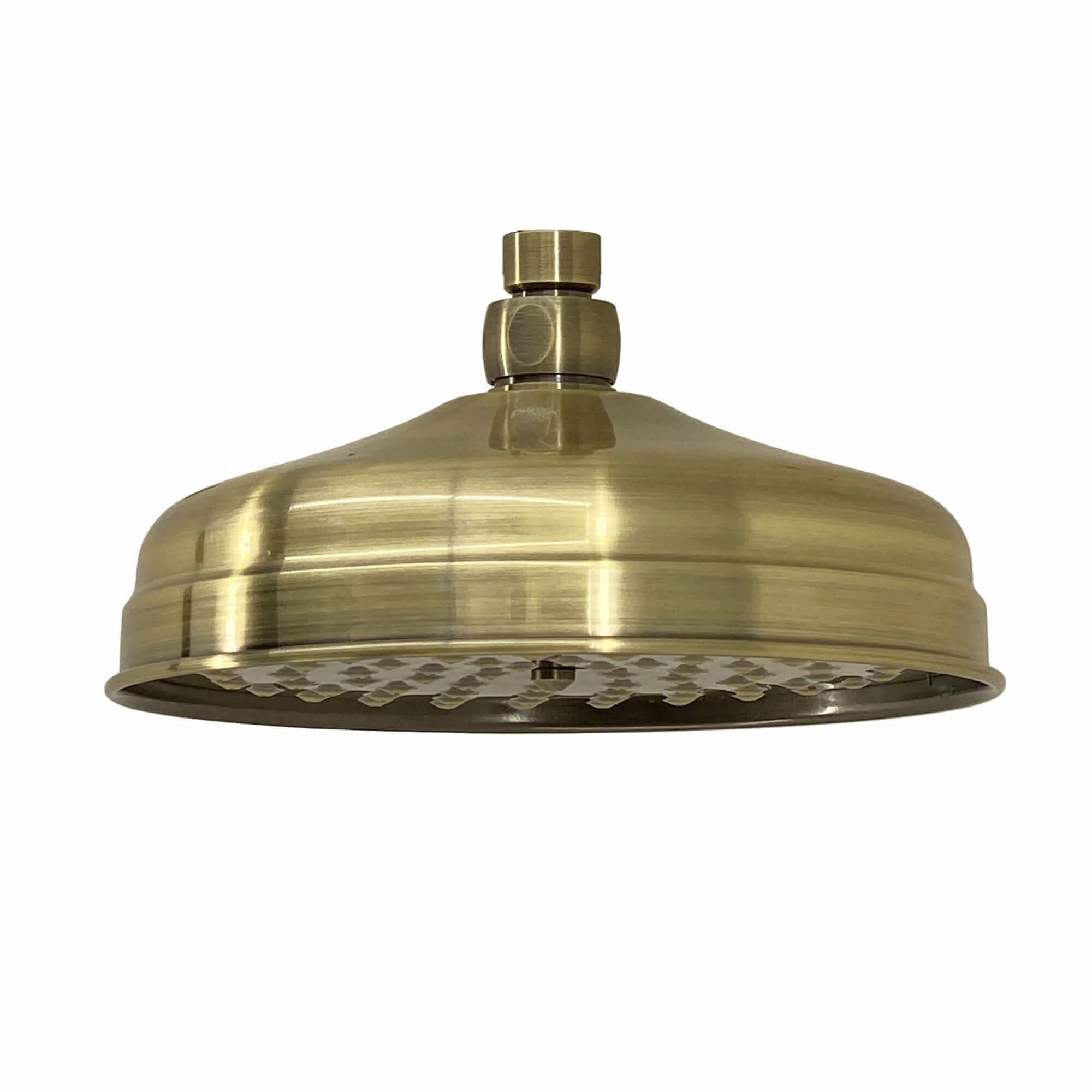 Traditional Ceiling Fixed Apron Brass Shower Head 8" With 180mm Ceiling Shower Arm - Antique Brass - Image 3