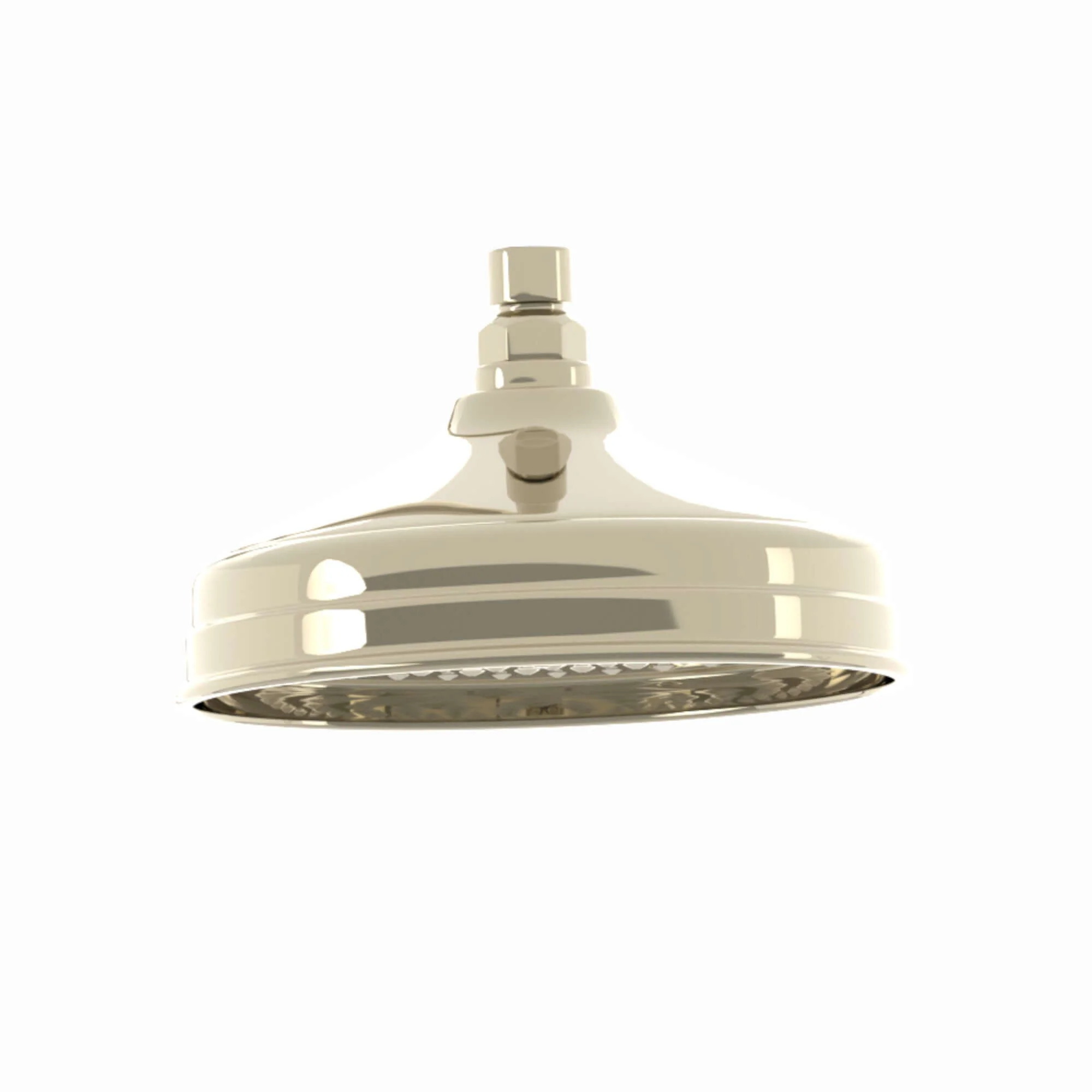 Traditional Ceiling Fixed Apron Brass Shower Head 8" With 180mm Ceiling Shower Arm - Gold - Image 3