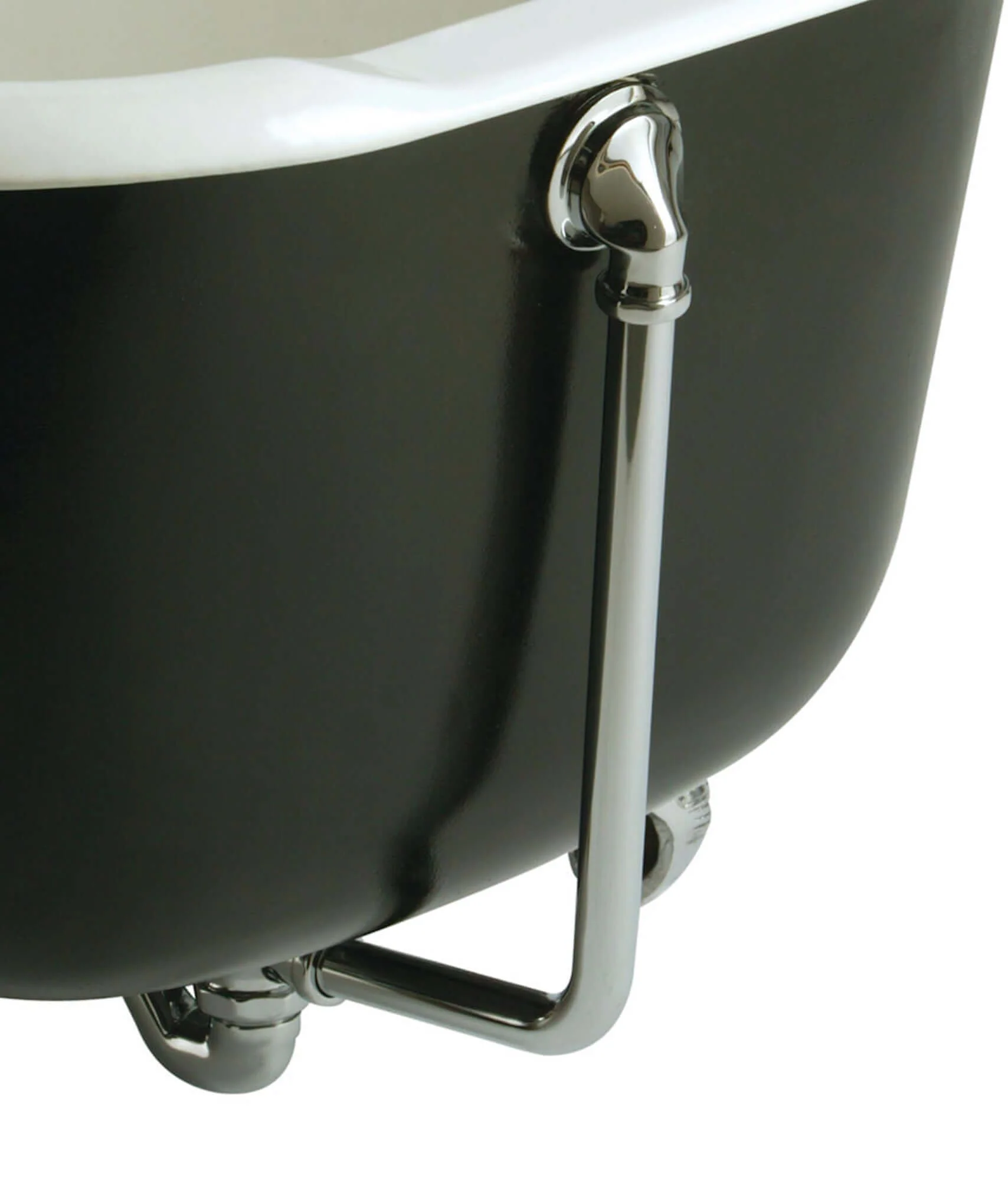 Traditional Exposed Bath Retainer Waste & Ball Chain Plug with Overflow - Chrome - Image 2