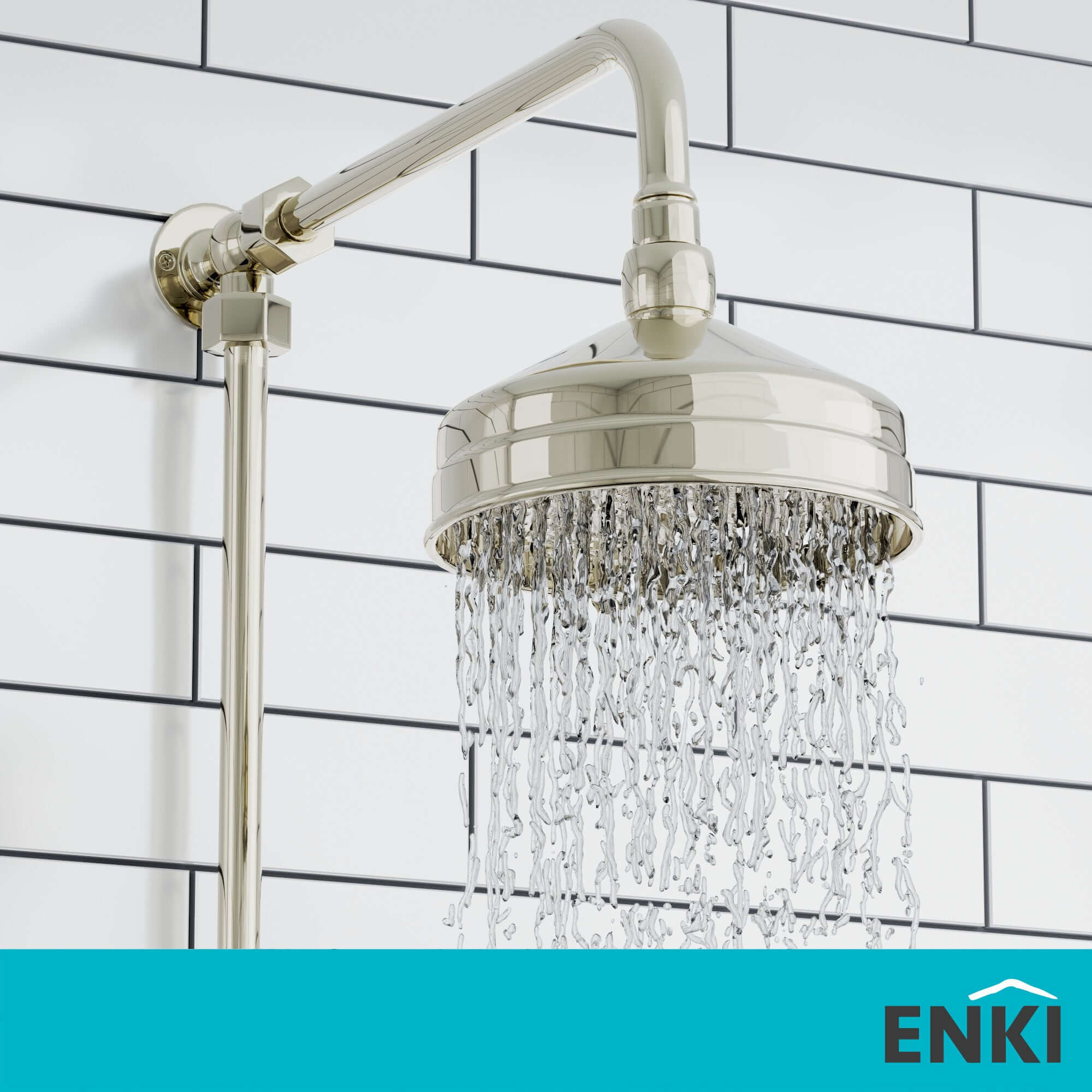 Traditional shower head apron rose brass 150mm - gold - Image 6