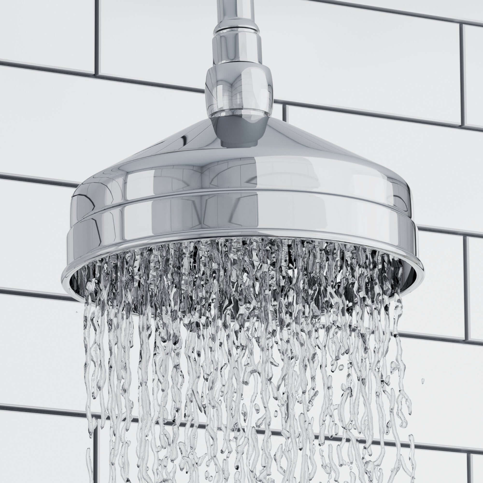Chrome Traditional shower head apron rose brass 150mm - Image 4