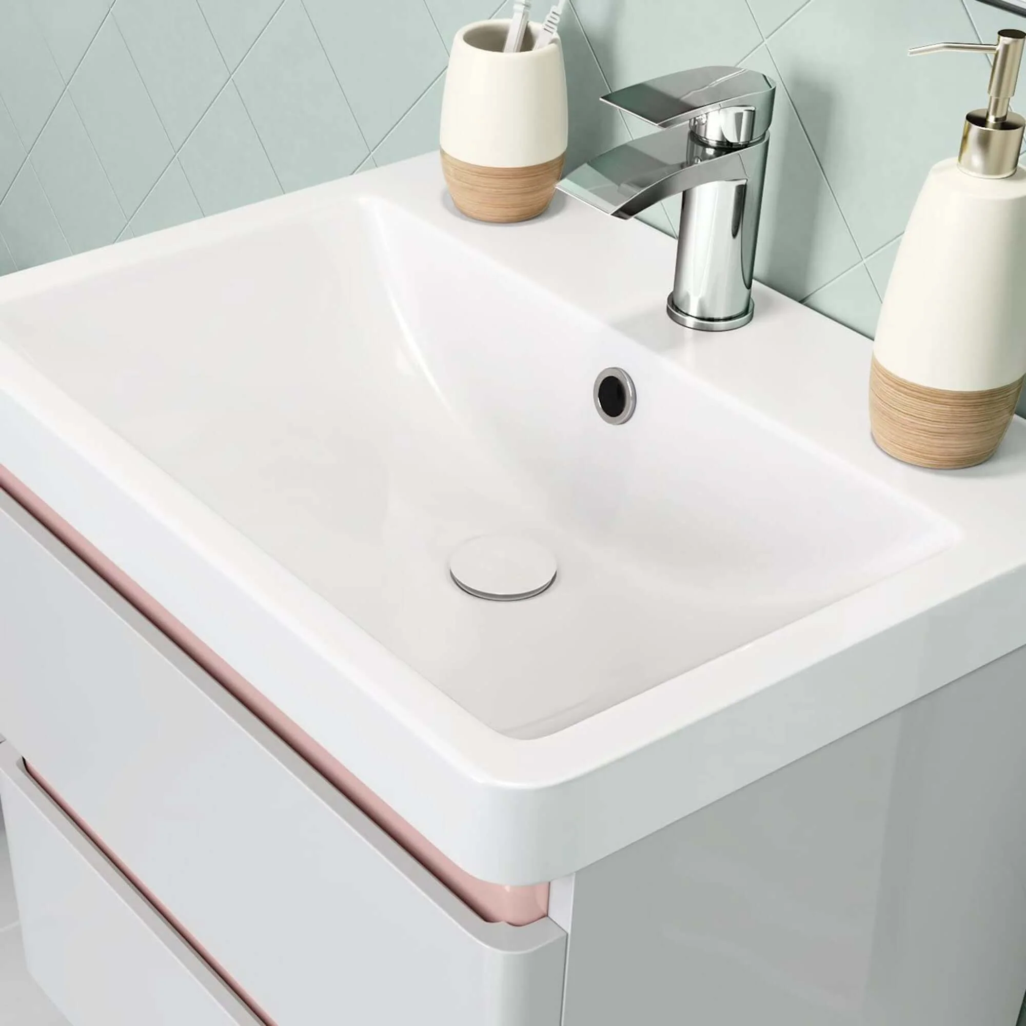 Universal click clack or freeflow basin waste for sinks with or without overflow - matt white - Image 3