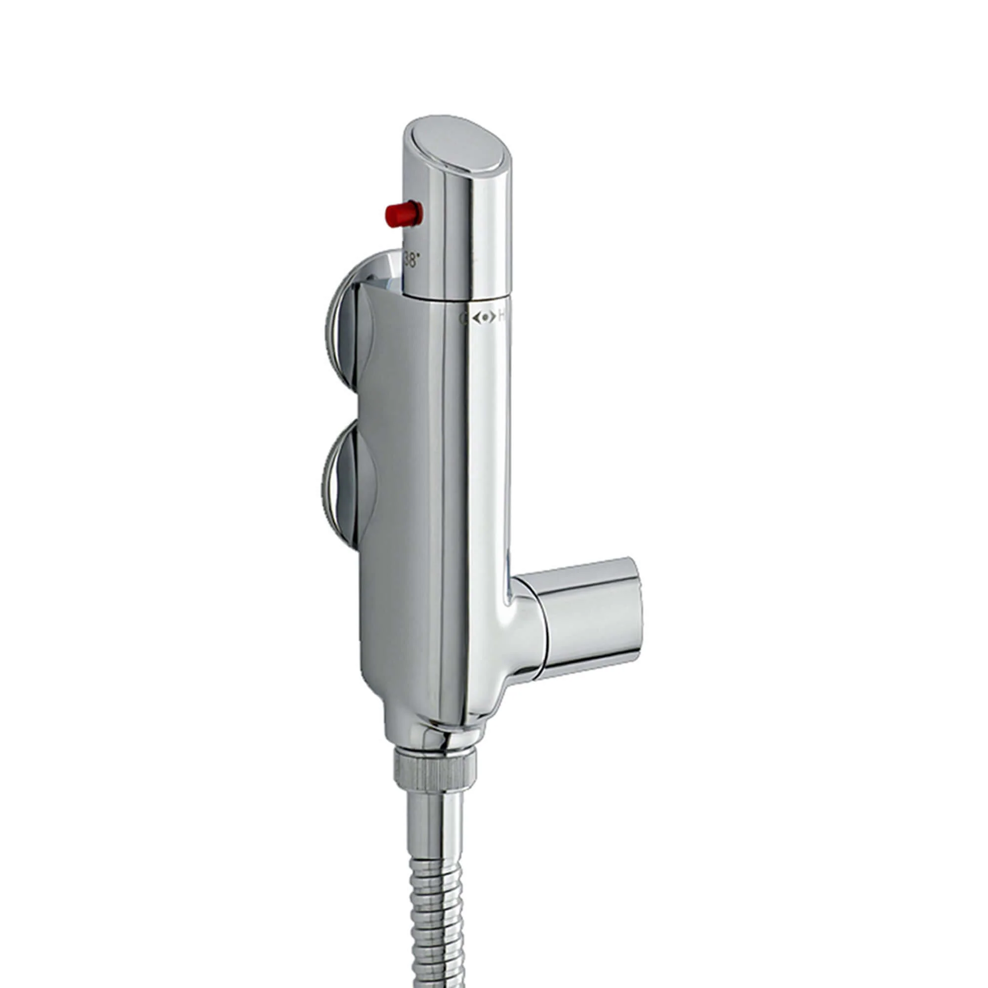 Vito Vertical Thermostatic Shower Bar Mixer Valve Tap With Contemporary Douche Bidet Handshower Spray Kit - Chrome - Image 5